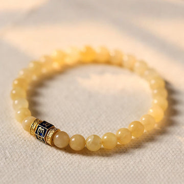 FREE Today: Wealth and Fortune Topaz Beads Om Mani Padme Hum Bracelet