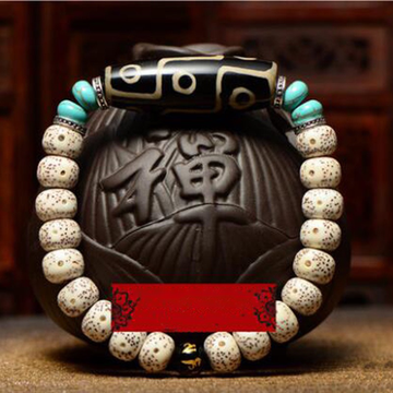 Tibetan Dzi beads bracelet bodhi single loop bracelet