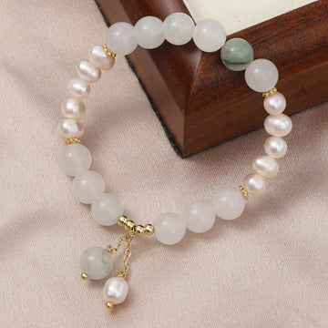 FREE Today: Luck and Happiness Tianshan Jade Pearl Bracelet