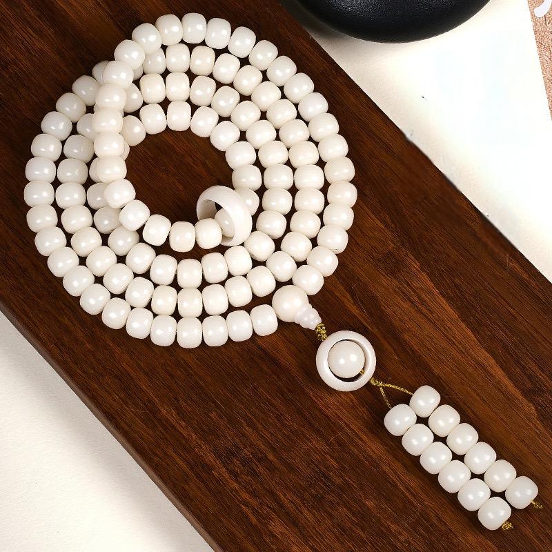 White jade bodhi 8*10mm [good luck] 108 pieces