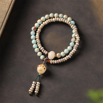 Star Moon Bodhi 3*5mm double circle [Shoushan cat claw pendant]