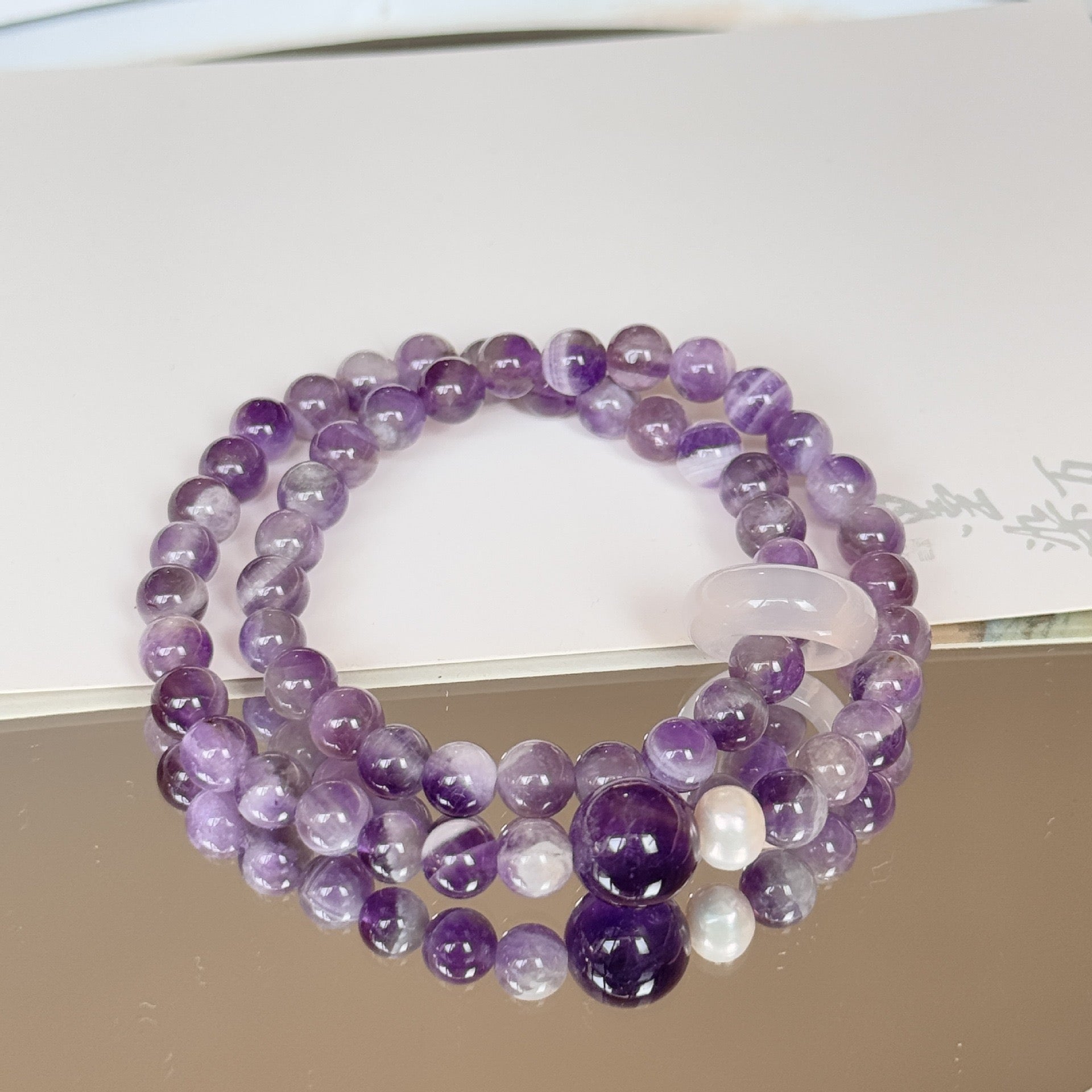 Dream Amethyst 6mm Double Ring
