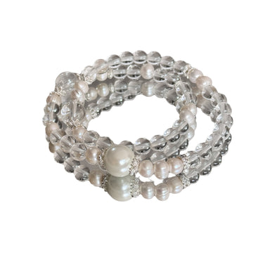 [South of Antarctica] White crystal bracelet original design