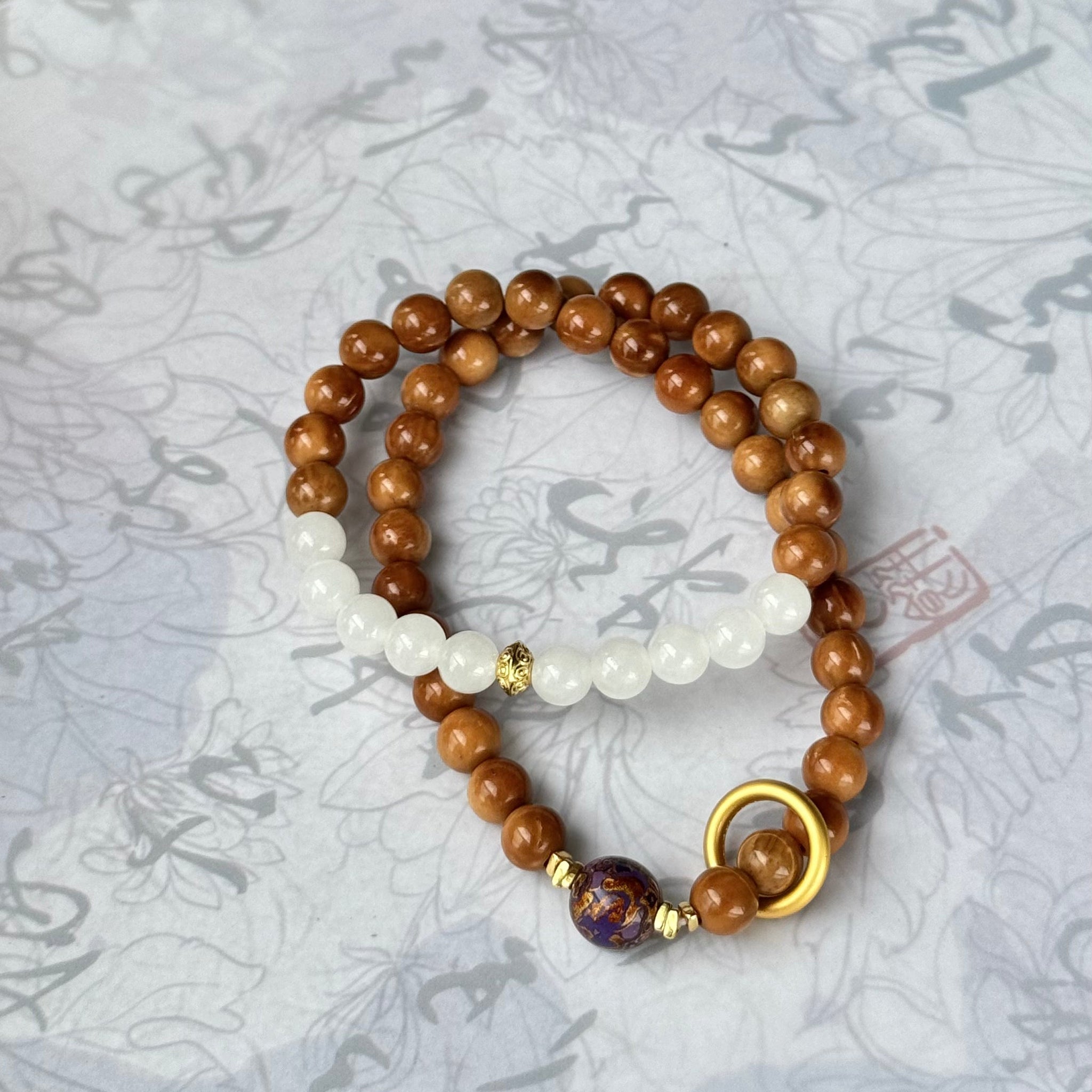 Jade and Cookwood Bracelet